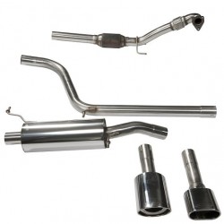 Piper exhaust Skoda Fabia VRS 1.9 stainless steel turbo-back system with sports cat - 0 silencers, Piper Exhaust, TSKO4BS